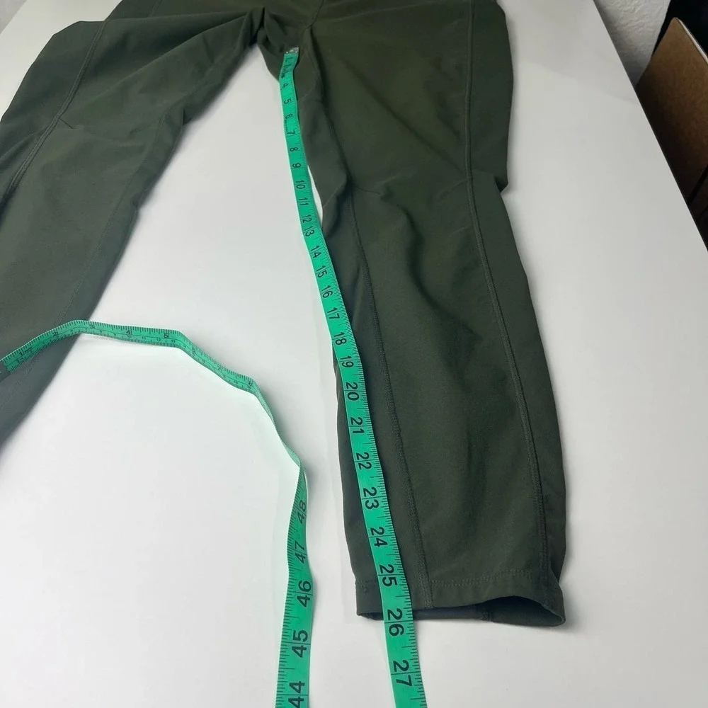 Title Nine Sylvan Hybrid Hiking Tights Leggings Pants Size Medium Olive Green - Picture 14 of 16
